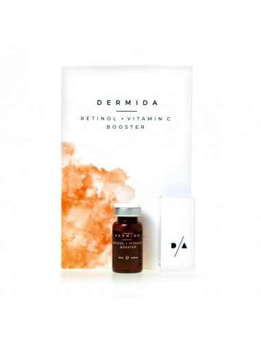 Steriel Microneedling Serum | DERMIDA ® Retinol + Vitamine C Booster | Tegen grote poriën en fotoveroudering