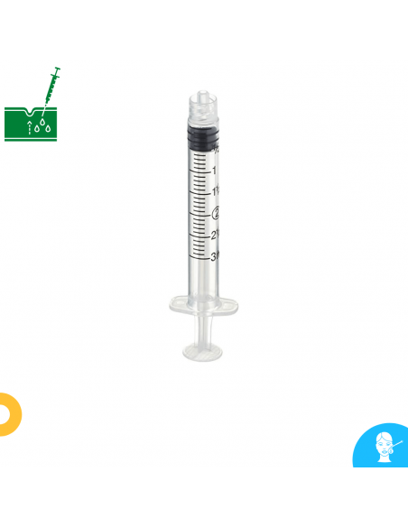 Mediware tek kullanımlık şırıngalar 2/3ml 3 parçalı Luer-Lock steril (PU 100 adet)