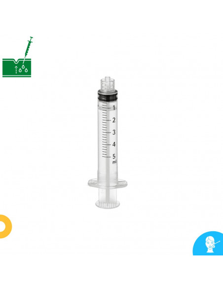 Mediware siringhe monouso 5ml 3 pezzi Luer-Lock sterile (PU 100 pz.)